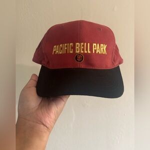 Pacific Bell Park Red and Black SnapBack